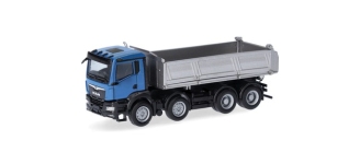 Herpa 319140 - H0 - MAN TGS NN Baukipper 4a - blau/silber